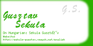 gusztav sekula business card